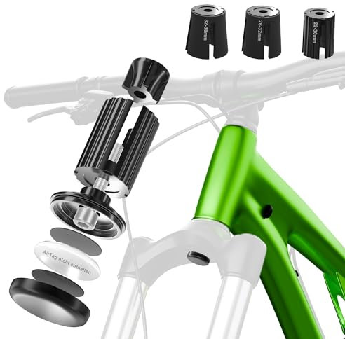 EFEALL AirTag Fahrradhalterung, Diebstahlschutz Airtag Halterung Fahrrad für Gabel-Innendurchmesser 22–38 mm, Versteckter Wasserdichtes Apple Air Tag Halter Fahrrad, GPS-Tracker-Zubehör für Air Tag