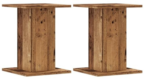 vidaXL Pflanzenständer 2 Stk. Altholz-Optik 30x30x40 cm Holzwerkstoff