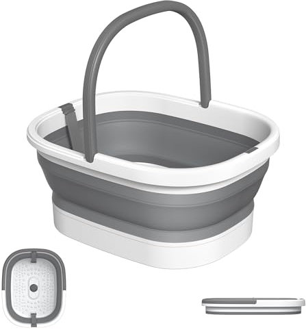 Nekteck Foot Soaking Tub Collapsible Bucket for Foot Bath Soak Tub, Foot Basin Foot Soaker with 138 Acupressure Nodes and Pumice Stone for Feet Massager Pedicure Foot Spa, Gifts for Men Women Dad Mom