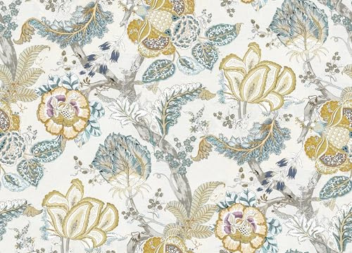 SOEWIOU Papier peint à décoller et à coller, 44,5 × 300 cm, papier peint floral vintage à motif floral, imperméable, autocollant bohème pour chambre à coucher, placard, murs