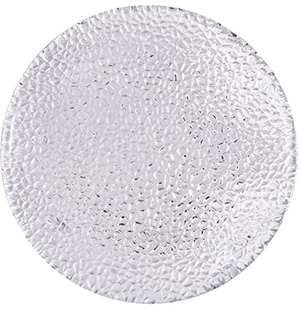 Cabilock 7 plato de cristal de flor de hielo fuente redonda para servir plato de postre bandeja para servir redonda platos de aperitivos de boda plato de vidrio plato de fruta