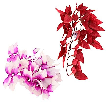 Toddmomy 2 Ensembles Aménagement Paysager pour Animaux De Compagnie Serpent en Rotin Cacher Plante De Serpent Plante De Reptile Suspendue Décor De Reptile Vif D'Habitat 2 pièces * 2
