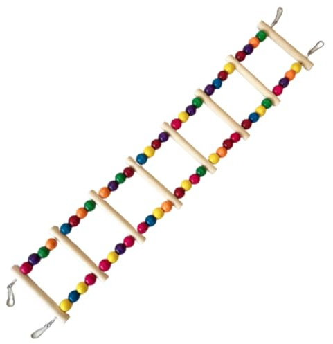 xbiez Papagei Kletterleiter Spielzeug Vogelschaukel Spielzeug Vogel Hängeleiter Vogel Holzleiter Brücke Papagei Schaukel Vogelleiter Spielzeug