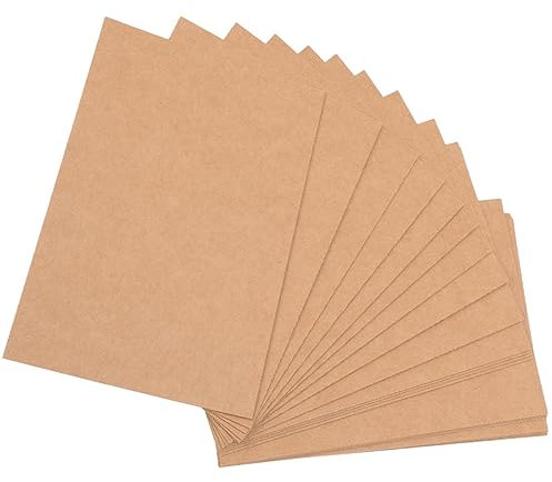 NUOBESTY 80st Leere Marmelade Karte Für Die Kartenherstellung Leere Karten Blinken Markierte Spielkarten Klarsichtstempel Für Die Kartenherstellung Karten Leer Kartenrohlinge Papier Brown