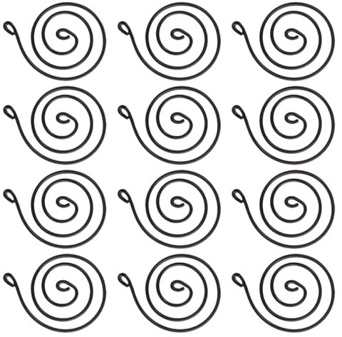 HANABASS Small Air Plant Holder 18-Pack Spiral Wire Hanging Airplants Display Indoor Geometric Wall Planter Space-Saving Indoor Plant Stand with Base for Tillandsia
