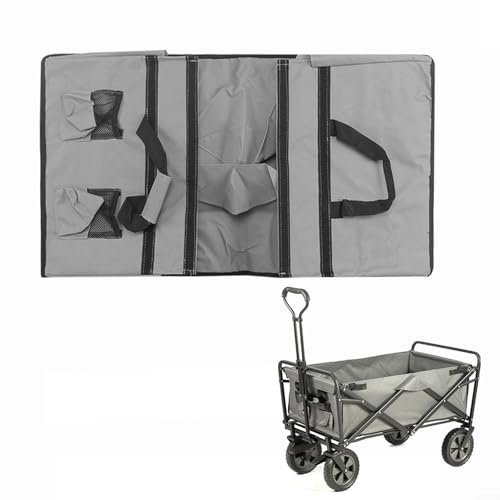 Folding Wagon Liner Bag Waterproof Oxford Cloth Replacement, Storage Bag For Garden Cart Trolley Camping Beach Picnic Grey Khaki 85X43x26cm(Grey)
