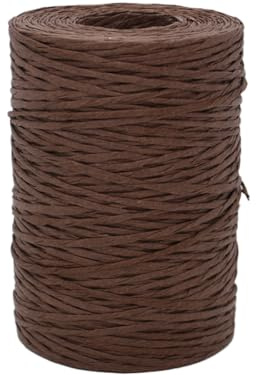 Papierbindedraht 205 m, Ø 0,4mm - Papierdraht Bindedraht Blumendraht Basteldraht - Ideal für Blumengestecke DIY Bastelprojekte Dekoration Trockenblumenstrauß Garten (Brandy)