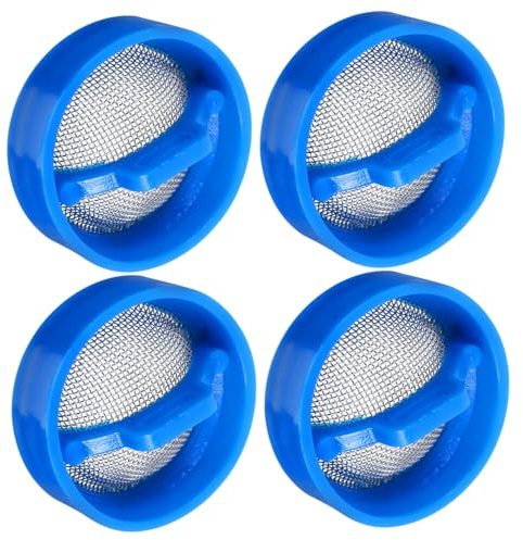 HOMSFOU 4pcs Washer Water Inlet Valve Filter Screen Blue Strainer Screen for Washing Machine Inlet Valve Replacement Filter