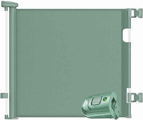 KIDIZ Griglia di protezione per scale e porte, allungabile, 0-140 cm, sicura per bambini, per neonati e animali domestici, griglia di protezione per scale e porte, griglia di chiusura con ancoraggio a