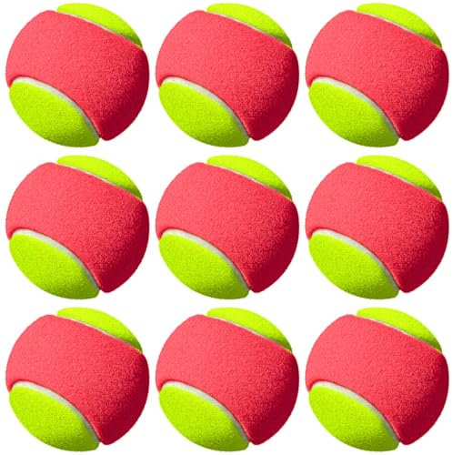 GBKDQQ Lot de 9 balles de tennis pour débutants et enfants, stade 3, balles d'exercice orange, jeux de sport