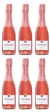 Champagne Taittinger Prestige Rosé Kleinflasche brut Roséwein Frankreich inkl. FeinWert E-Book (6 x 0.375 l)