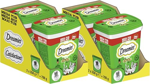 DREAMIES™ Mega Box mit Katzenminze Geschmack 2 x 2 x 350g