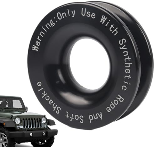 Berge Ring - 18600kg Schwerlast Umlenkrolle, Aluminiumlegierung Seilwinde Block, Robustes Rostfreies Zubehör | Offroad Traktionsgerät Für Fahrzeugrettung, ATV Winching, Abenteuer, Anhängerziehen