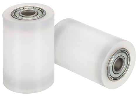 QUARKZMAN 2 Stk Nylon Rollen mit Lager, 6x25x38mm (ID.xOD.xL) | Möbelrollen, Transportrollen, Hubwagen Räder, Ersatzrolle mit Kugellager