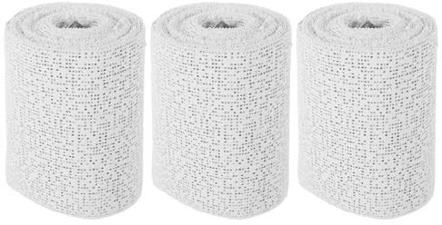 TOKIDNY Kit de Vendas Yeso Rápido con Gasa de Escayola Texturizada y Arena de Cuarzo para Modelado de Montañas Manualidades y Cosplay Incluye Guantes
