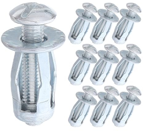 WESIEVYA Dadi a Petalo M5 in Acciaio al Carbonio 5X25 MM Set da 50 Pezzi Bulloni di Espansione per Ancoraggio a Parete Cava Viti di Espansione per Fissaggi Strutturali in Cartongesso e