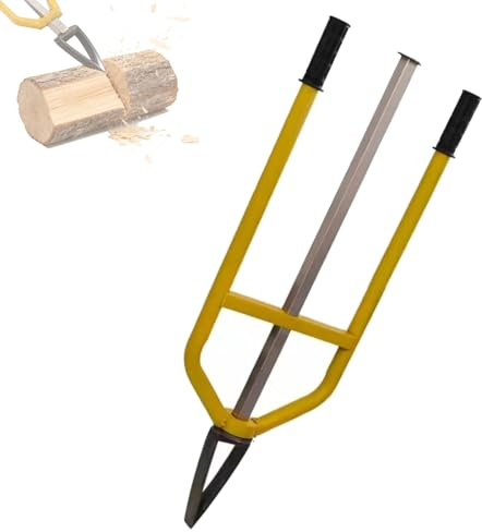 WHIPIN Manual Firewood Splitter, Inertial Handheld Log Splitter with Smooth Pole, Heavy Duty Slide Splitting Tool with Ergonomic Handles, for Fireplaces, Camping, and Outdoor Use(Large)