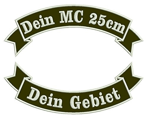 Aufnäher-Set obere + untere Schwinge S2 - viele Größen und Farben zur Auswahl (25x9cm) - personalisiert