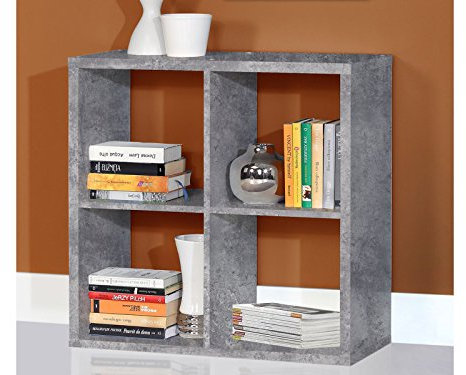 möbelando Regal Standregal Raumteiler Dekoregal Würfelregal Bücherregal Wellington II Beton