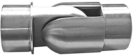 BASIT Gelenkverbinder Edelstahl stellbar - 90° für Ø42,4x2mm Geländer WI10V | Rohrverbinder Verbindungsstück – Steckfitting mit Kippgelenk, V2A K240, für Handlauf Treppengeländer & Balkongeländer