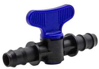 Riegolux 890098 Llave de Paso Riego por Goteo 16 mm (Pack 20) – Regulador de Caudal – Inserción Interior para Tubo – Accesorios Microirrigación Profesional
