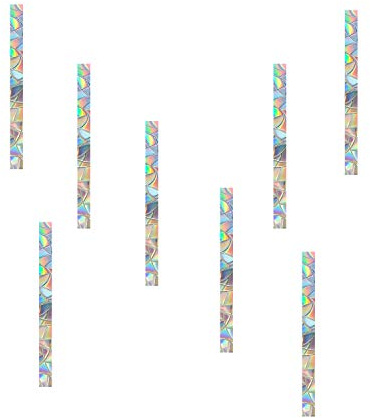 Tiz Tlloz Strip Window Decals to Save Birds from Window Strikes, Anti Collision Prism Window Clings Stickers, 50 Pieces