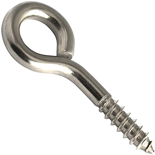 OPIOL QUALITY® Ösenschraube Edelstahl A2 V2A 5x52 mm (2 Stück) Schraube Auge Haken Schraubösen Schraubhaken Augenschrauben Schraubösen Ringschraube Öse Holzgewinde