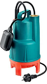 FORAS Automatic SPV100G Submersible Wastewater Pump with Vortex 7.4 m Head, 9000 l/h Flow Rate, Particle Size 15 mm, 10 m Cable