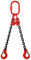2 tonne 7mm 2 Leg Lifting Chain Sling Rigging With Latch Hooks (1mtr)