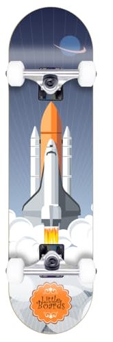 Little Boards Skateboard für Kinder - hochwertiges Komplettboard für Anfänger ab 3 oder 6 Jahren, aus 7 Lagen Ahorn, mit Griptape, Achsen und Urethane Rollen, ABEC 5 Kugellager