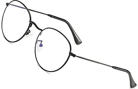 Voolga Blaulichtfilter Brille PC Gaming Bluelight Filter Brille Brillenfassung für PC Handy und Fernseher Gaming Blaufilter mit Brillenetui Black