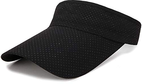 QCHOMEE Long Peak Sun Visor Hat Women Men Summer Quick Dry Baseball Cap Adult Empty Top Sun Hat Lightweight Beach Golf UV Protect Outdoor Sunscreen Adjustable Visor Hat (UK, Numeric, 7, 7 1/2, Black)