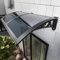KDDEON Auvent de Porte et Fenêtres Extérieure,Toit Marquise en Polycarbonate Gris Moderne,Marquise de Porte d'Entrée,Terrasse Toit Abri Protection Contre La Pluie,Auvent de Patio (60x260cm/24 x102)