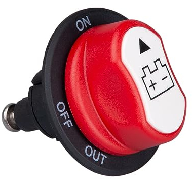 Batterietrennschalter Trennschalter Batterie Hauptschalter Stromunterbrechung abschaltung Ein-Aus-Aus, Kill-Schalter, DC 50V 50A Dauer 75A INT Wasserdicht für Auto Boot Marine LKW Yacht Wohnmobil ATV