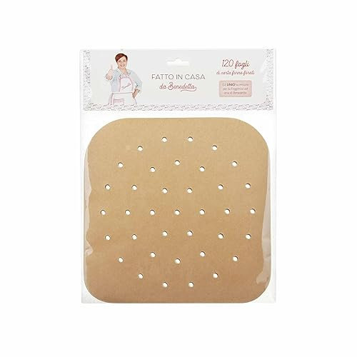 FATTO IN CASA DA BENEDETTA Set composto da 120 Fogli Carta da Forno Forati ideale per la Friggitrice ad Aria