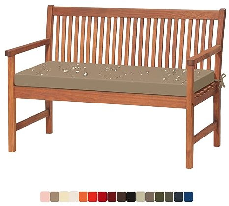 Lsjoaw Bankauflage 110X40X5CM Bankkissen Sitzauflage Sitzkissen wasserdicht Gartenbankauflage Schaukelkissen für Gartenbank Schwingen Bankpolster Outdoor für Fensterbank Gartenkissen Braun