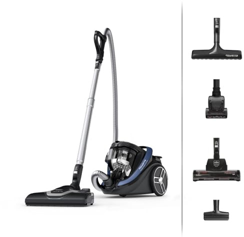 Rowenta Silence Force Cyclonic Effitech, leiser Handstaubsauger mit Ergo Komfortgriff, nimmt 99% Staub mit reduziertem Energieverbrauch, 12 m Aktionsradius und Kapazität 2,5 l, RO7961