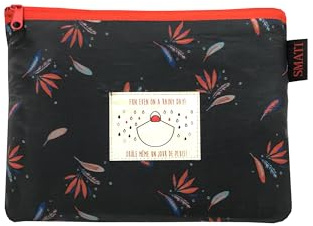 SMATI Poncho de Pluie Imperméable avec Capuche, Cape de Pluie, Bandes Réfléchissantes devant et derrière, Voyage, Activité en Plein Air, Vélo, Moto, Randonnée, pour Hommes et Femmes, MOTIF PLUME