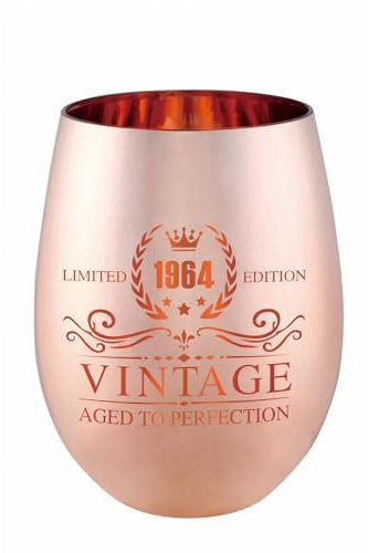 xilaxila 60th Birthday Gifts for Women - Vintage 1964 Wine Glass - 60th Birthday Decorations for Her - Funny Bday Present Ideas