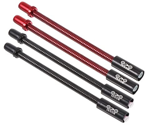 Yardwe 4 Stück Flexible V-Bremse Winkelrohre aus Edelstahl Korrosionsbeständig Biegsame Fahrrad Bremsschläuche Universell Passend für Fahrradbremsen Ersatzteile für Felgenbremsen Rot