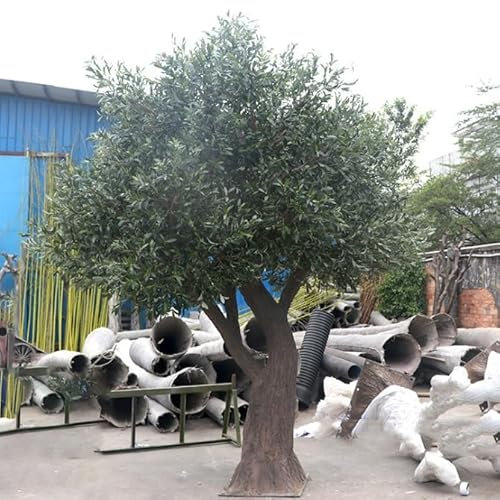 Sohodoo Künstliche Pflanze, dekorativer Baum, künstlicher Olivenbaum, lebende Qualität, künstlicher Kunststoff, for drinnen und draußen, Grün, Heimbüro (Size : 1.5mx1.2m)
