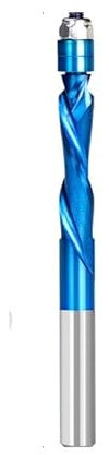 1pc Fräser 1/4 Schaft Up Down Cutter Wolframcarbid Flush Trim Router Bit mit 2 Lager Schaftfräser Holzfräser(Size:12.7x12.7x41.26x110L)