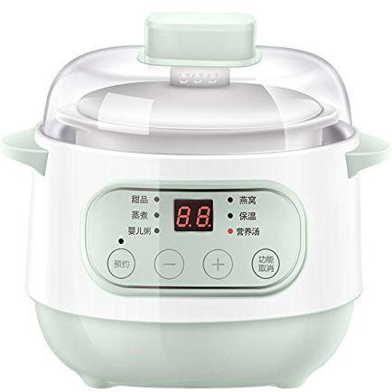 Cooking Pot, Electric Stew Pot 1L Ceramic Liner Slowcooker Household Multi-Function Can Be Reserved Stew Slow Cooker