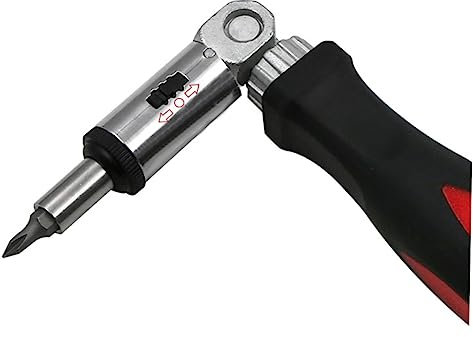 Gadpiparty Tournevis à cliquet multifonction avec angles variables de 0 et six pans intérieurs - Idéal pour les travaux de vissage précis et polyvalents