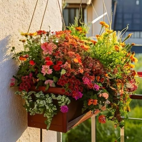 Bunter Blüten Teppich Samen – Einjährige Sommer Blumen Mischung – Saatplatte 10x80cm – Balkon Garten Beet – Aussaat April bis Juni – Bienenfreundlich – Schnittblumen – Pflegeleicht – Farbenfroh