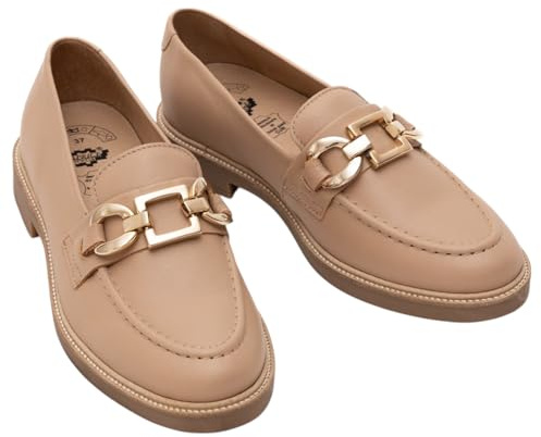 CAPRICE FOOTWEAR Loafer MIA Mocassim Feminino em Couro Genuíno Anilina Elegante com Aplicação Fabricados em Portugal