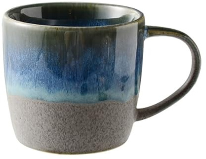 GOOPEEG Mokkatassen, Tassen Kreative Keramiktasse, Im Ofen Gebacken, Strandtasse, Vintage-Bürotasse, Trinkbecher, Milchkaffeetasse Espresso Cup