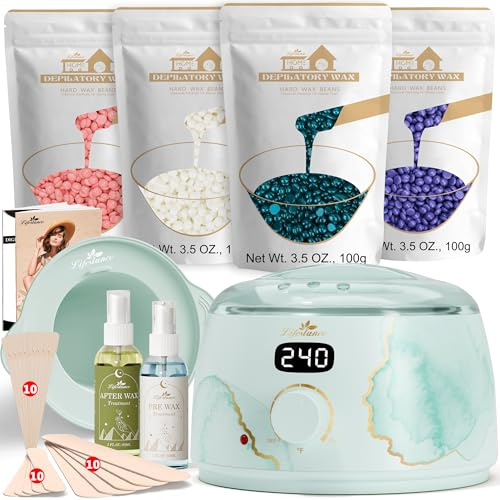 Lifestance Serene Gold Professional Wax Warmer Kit – Hair Removal Machine med 4 vaxbönor Pack