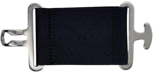 YNR Horse Rug Chest Expander - Pony & Dog Coat, Extension Strap for Horse, Adjustable Front Chest Surcingle Extender with Durable Webbing Material, Lightweight Rug Expander | (Black & Silver)
