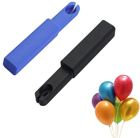 SEABABOO Globos para Atar Nudos, 2 piezas Accesorio para Atar Globos Plástico, Accesorio de Decoración para Fiestas Cumpleaños Bodas Celebraciones, Negro Azul